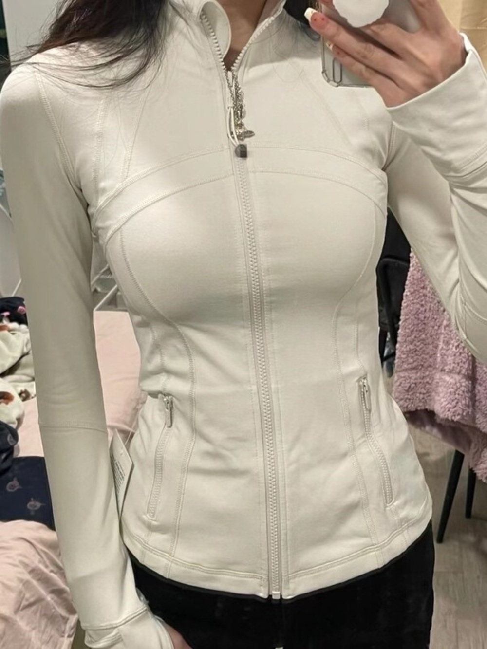 Lululemon Women's Slim Zip-Front Jacket in Cream